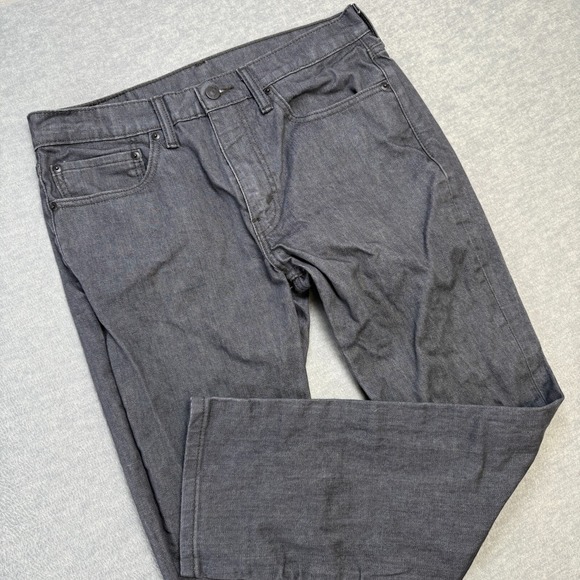 Levis Jeans Mens 34x30 (32x29) Graphite Gray 511 Slim Fit Straight Stretch Denim - Picture 1 of 13